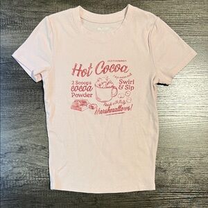 Hollister Light Pink Hot Cocoa Graphic Tee
